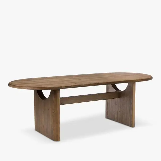John Lewis, Solace Cracked Oak 8 Seater Fixed Dining Table, Mid Tone Oak