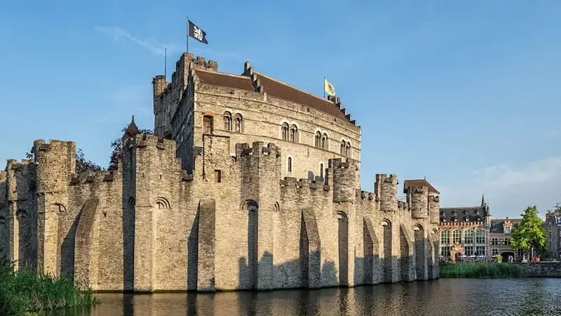 12th century medieval moated Gravensteen.