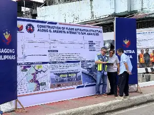 Marcos inspects drainage improvement works in Quezpn City