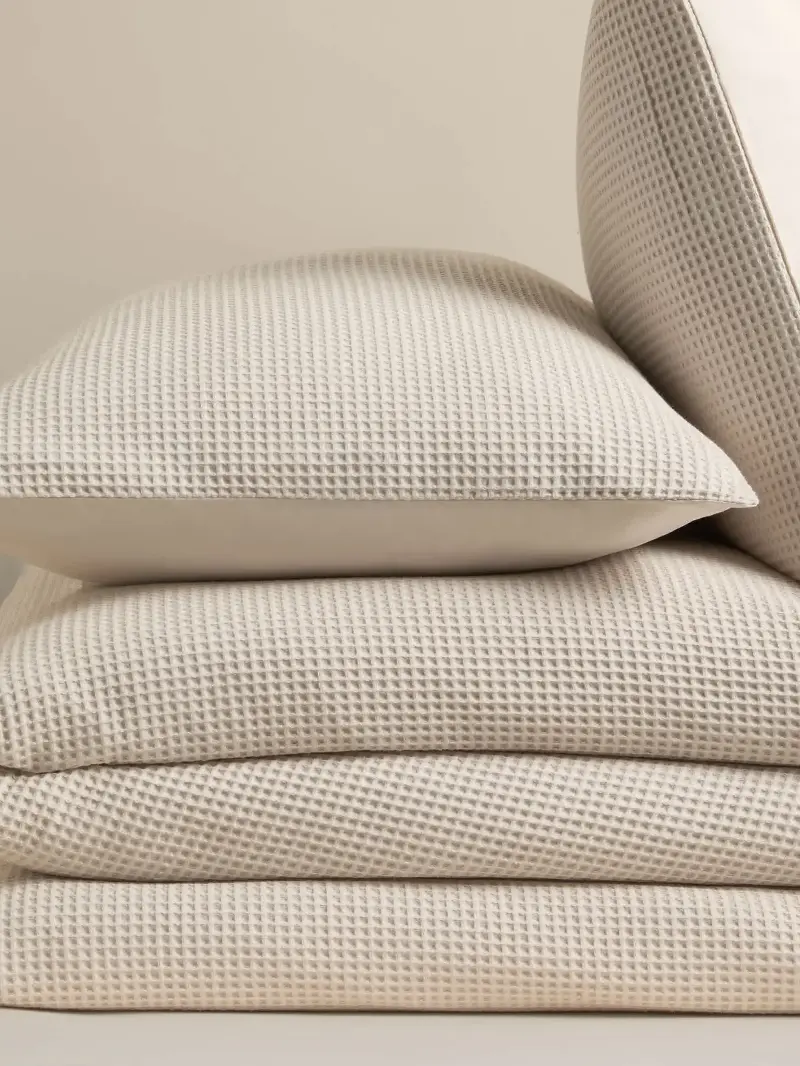 Washed Cotton Waffle Bedding Set