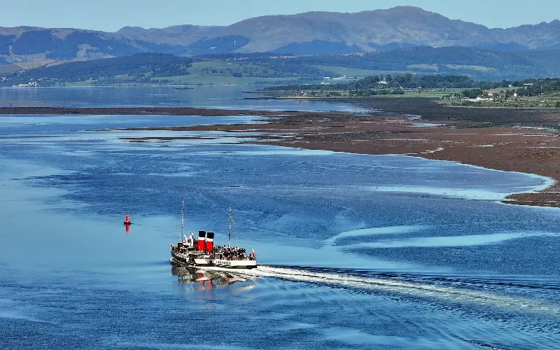 The Waverley Paddle Steamer, the last seagoing paddle steamer, crossing the river Clyde - Getty Images/Jeff J Mitchell