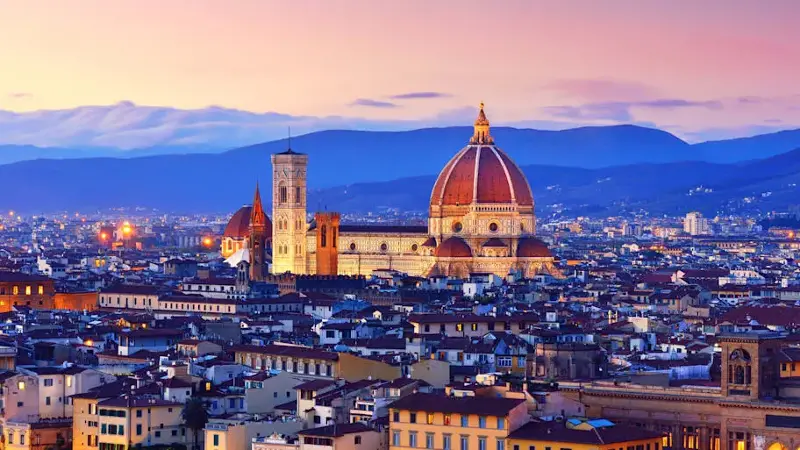 Florence Cityscape and Duomo Santa Maria Del Fiore