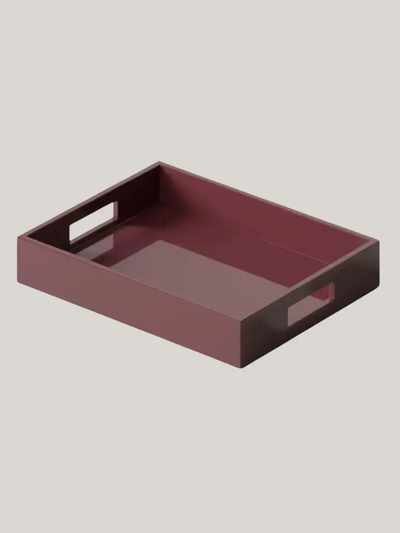 1stDibs, Small Lacquer Tray - Carmine