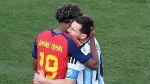 Passing the torch? Heartbreaking moment Lamine Yamal comforts a devastated Lionel Messi after Spain sink Argentina in World Cup final