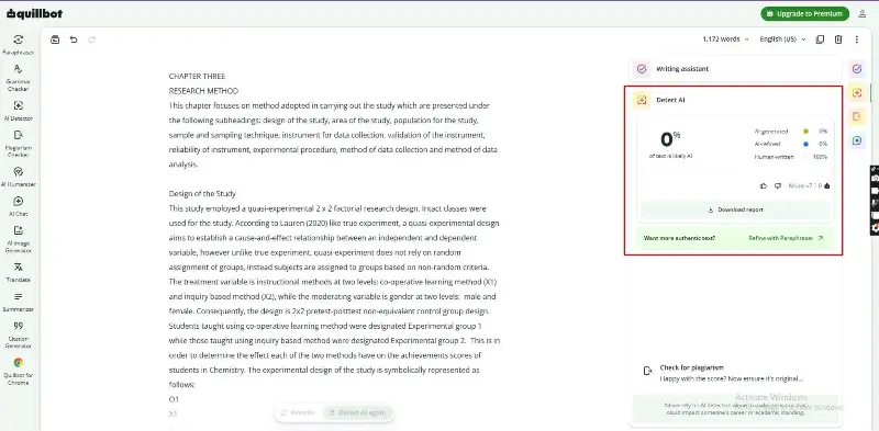 ai-detector-human-written-result-quillbot-review