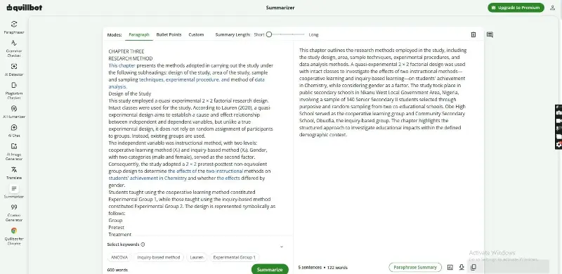 summarizer-paragraph-mode-screen-quillbot-review