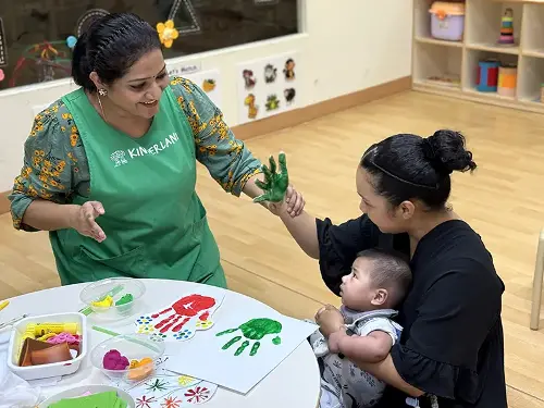 parent-child painting - infant care centre