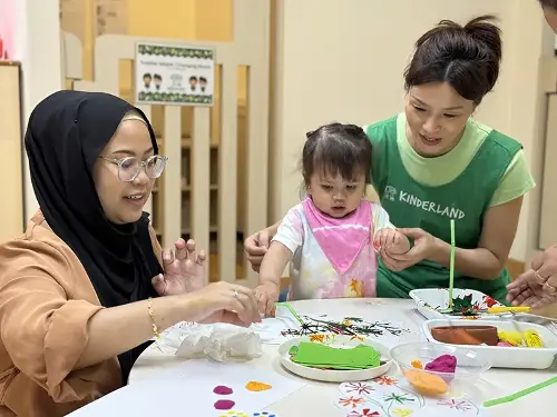 painting activity - child care centre singapore