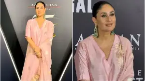 Kareena Kapoor brings Amrita Sher-Gil's spirit to life in a graceful blush-pink Banarasi suit; here's how much it cost
