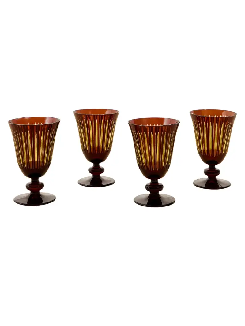 Prism Set of Four Glass Wine Glasses