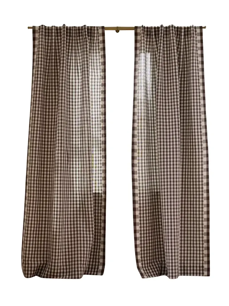 gingham curtains