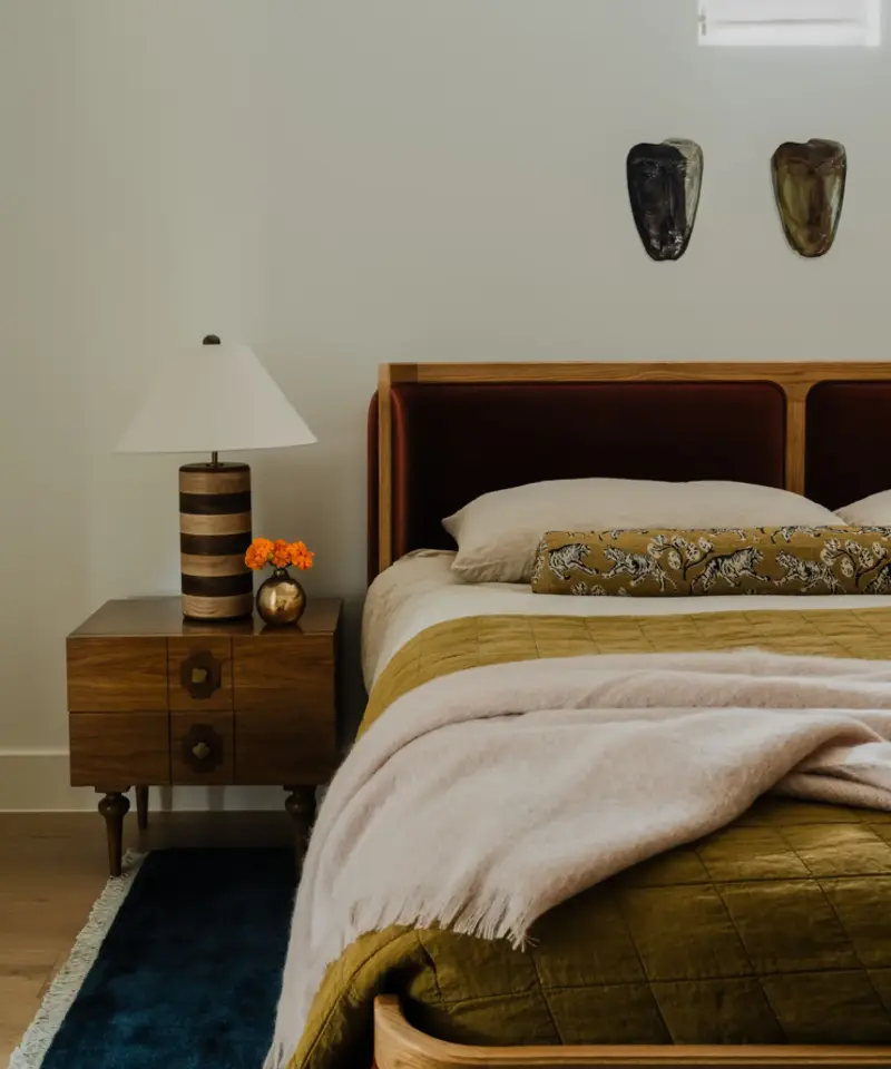 Velvets, silks, and fine wools bring timeless luxury and warmth to any room. (Image credit: Madeline Landry / Lindsey Hanna Design)