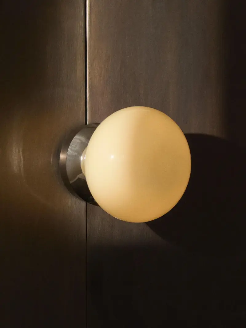 Lamp | Glass and Metal Wall Light - P - 29 X 17 Cm