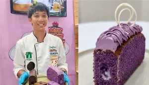 Ube-Macapuno Cake to go