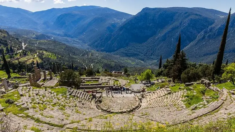 Archaeological site of the Oracle of Delphi in Greece