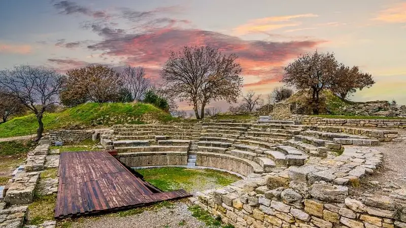 Ruins of ancient Troy in Turkey