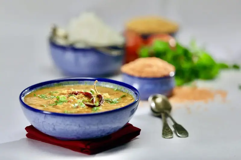 Kunal Kapur's dal tadka recipe uses moong, masoor, and toor. 