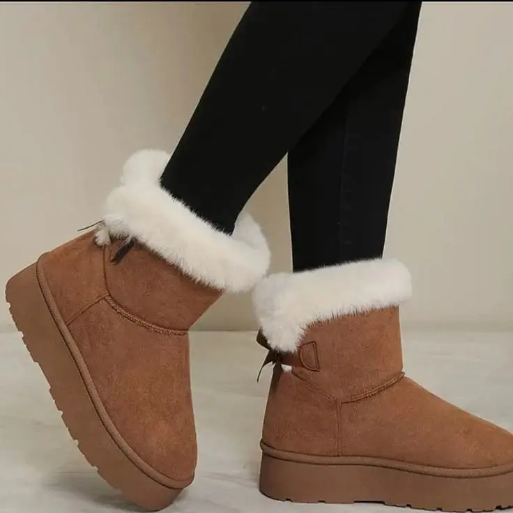 Fur lined boots for snug feet