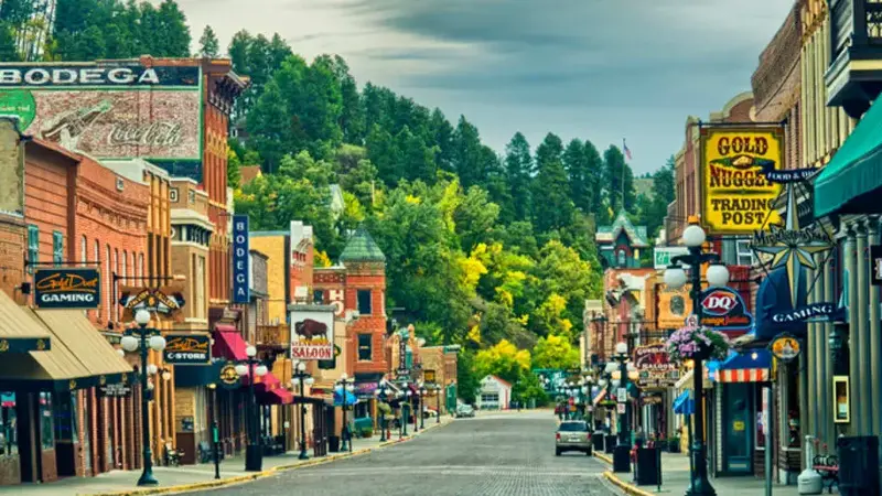 Main Street in Deadwood, South Dakota.
