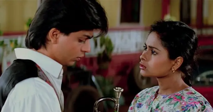 Sadiya Siddiqui and Shah Rukh Khan in a still from Kabhi Haan Kabhi Naa.
