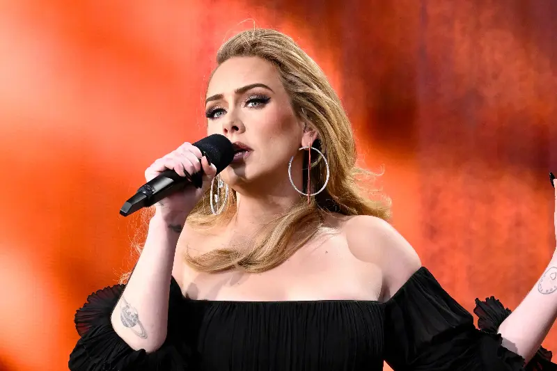 Sony Music said it was becoming an ‘uphill struggle’ to get AI songs impersonating its artists, including Adele (pictured), removed from streaming platforms (Gareth Cattermole/Getty Images f)
