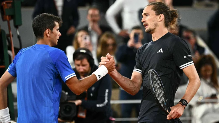 Jodar (on the left) learned a big lesson when competing against Zverev (on the right).