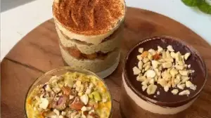 Fitness influencer shares easy recipes to make chia pudding with 35g protein in 3 ways: Snickers, gajar halwa, apple pie