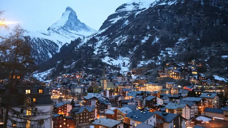 Zermatt, Switzerland underneath the Matterhorn