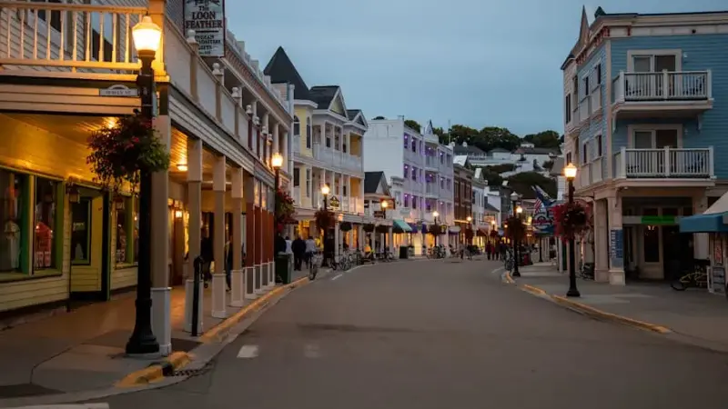 Main street of Mackinac Island, Michigan