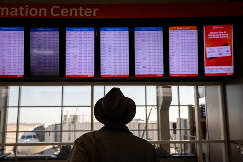 Dallas/Fort Worth International, a 26-minute drive from downtown, was ranked the most stressful airport among more than 50 major U.S. airports, with a delay rate of 27.86 percent and a cancellation rate of 2.76 percent (Getty Images)