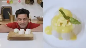 Chef Kunal Kapur shares eggless, no-bake mango almond pudding recipe: See step-by-step preparation