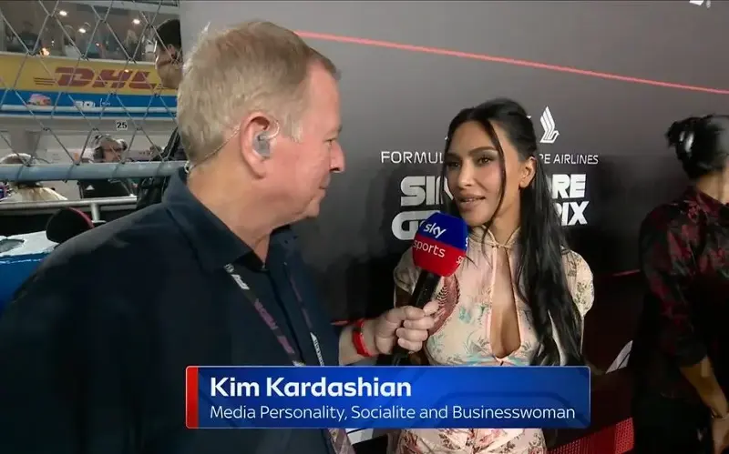 Martin Brundle finally got his Kim Kardashian interview at the second time of asking - Sky Sports