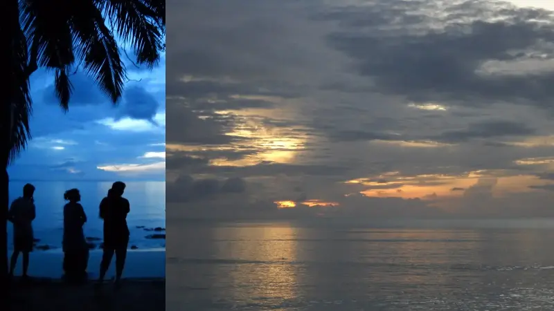 From twilight to sunset at Havelock Island. 