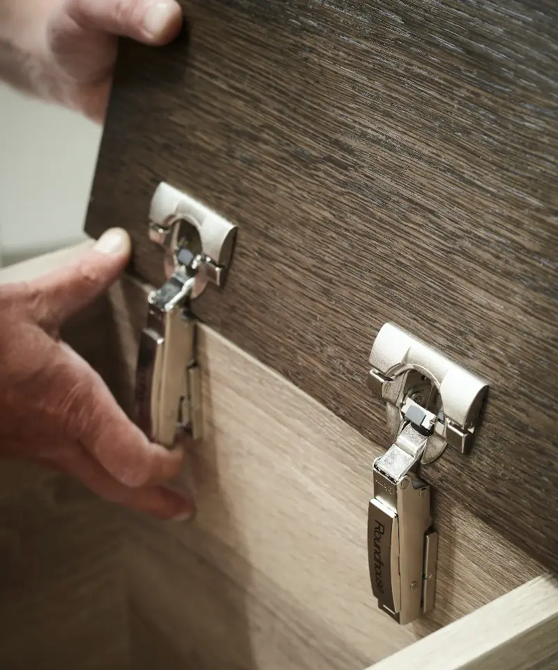Quality adjustable hinges keep cabinet doors perfectly aligned while providing smooth, soft-close action. (Image credit: Roundhouse)