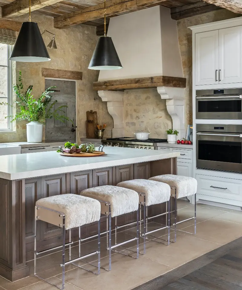 Raised-panel doors feature a raised center section surrounded by profiled detailing. (Image credit: Julie Soefer/ Kara Childress Inc)