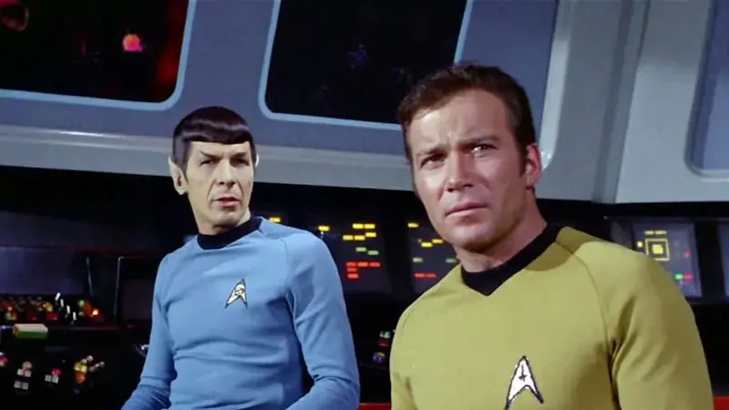 Captain Kirk and Mr. Spock from 'Star Trek'