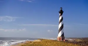Engineers moved a lighthouse inland