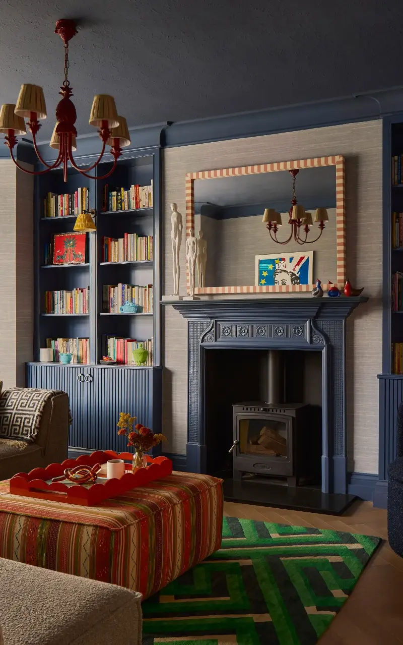 The ottoman was reupholstered in Runaway by GP&J Baker - Boz Gagovski