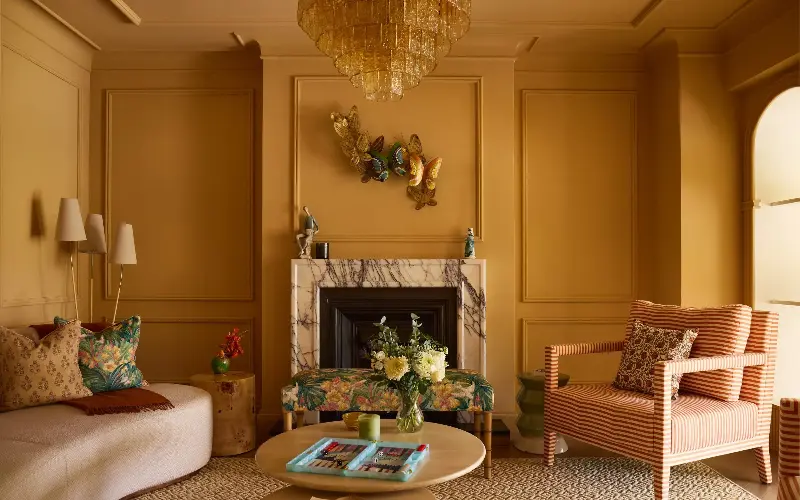 The new formal family room with its reupholstered ottoman - Boz Gagovski