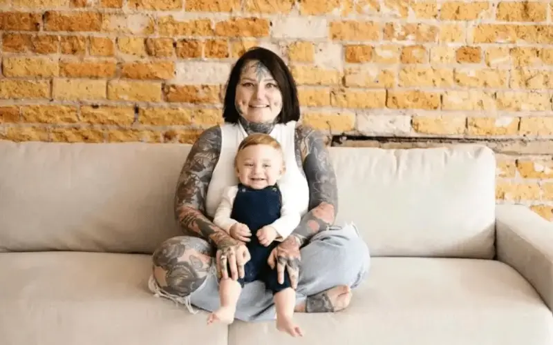 Sonny Stubbs and her son Emerson.