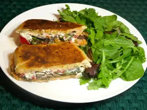 Quick Fix: Portobello Mushroom Panini with Arugula Salad