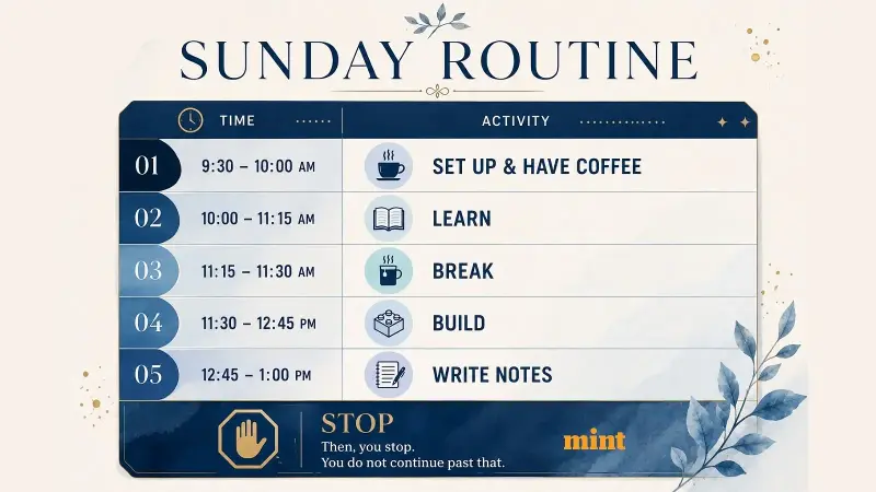 Sunday routine, according to ChatGPT