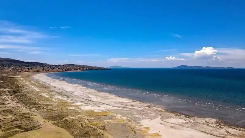 View of Peru's Lake Titicaca