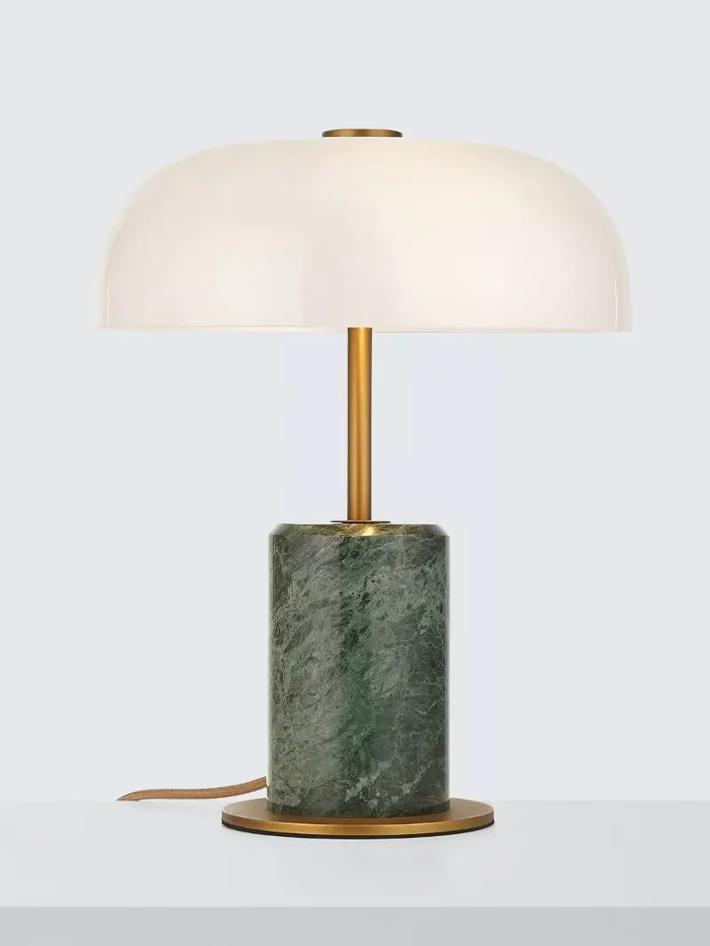 John Lewis Porcini Marble Base Mini Table Lamp, Green