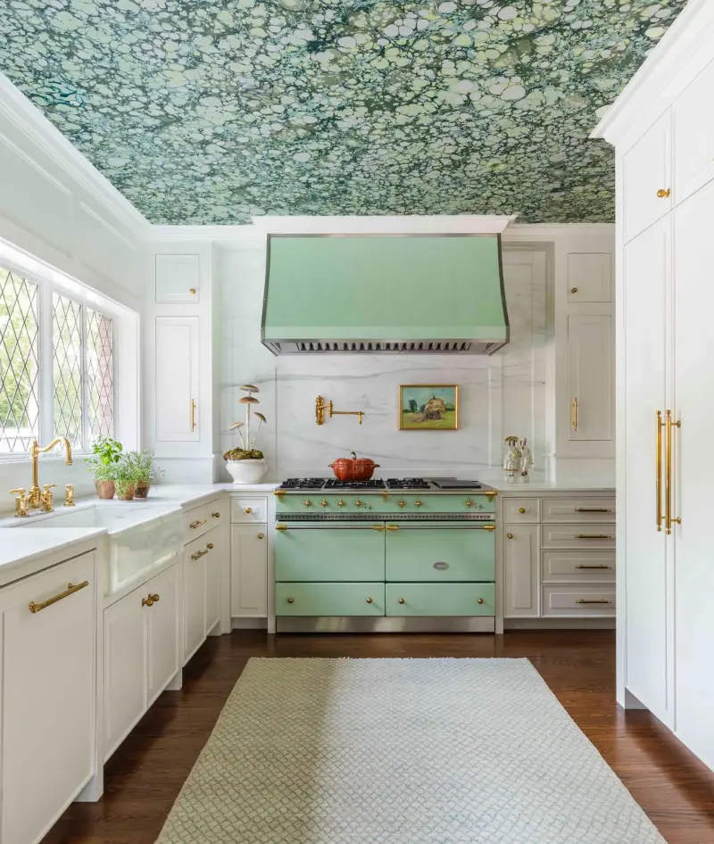 Are you brave enough to get your green fix overhead? (Image credit: Claudia Casbarian. Design: Lucas/Eilers Design Associates)
