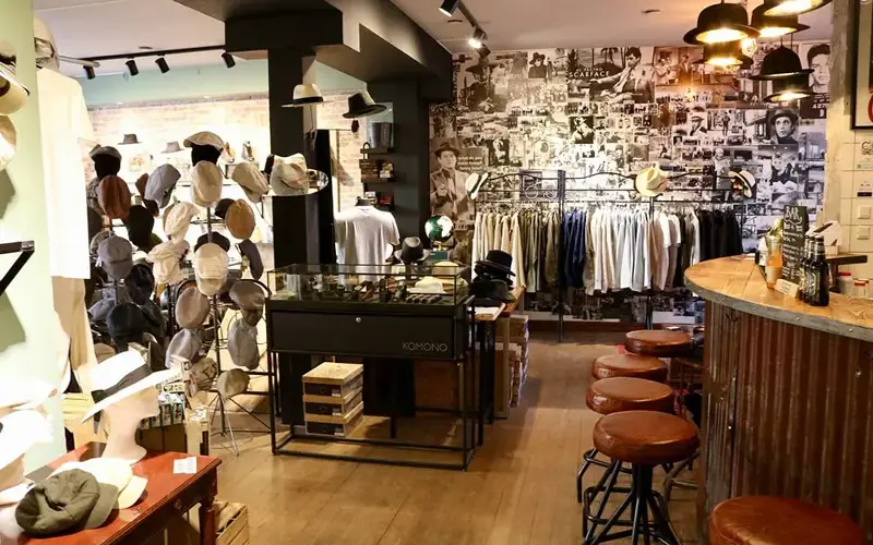 Hats, Boots, & Bourbon combines a menswear shop with a prohibition-style bar