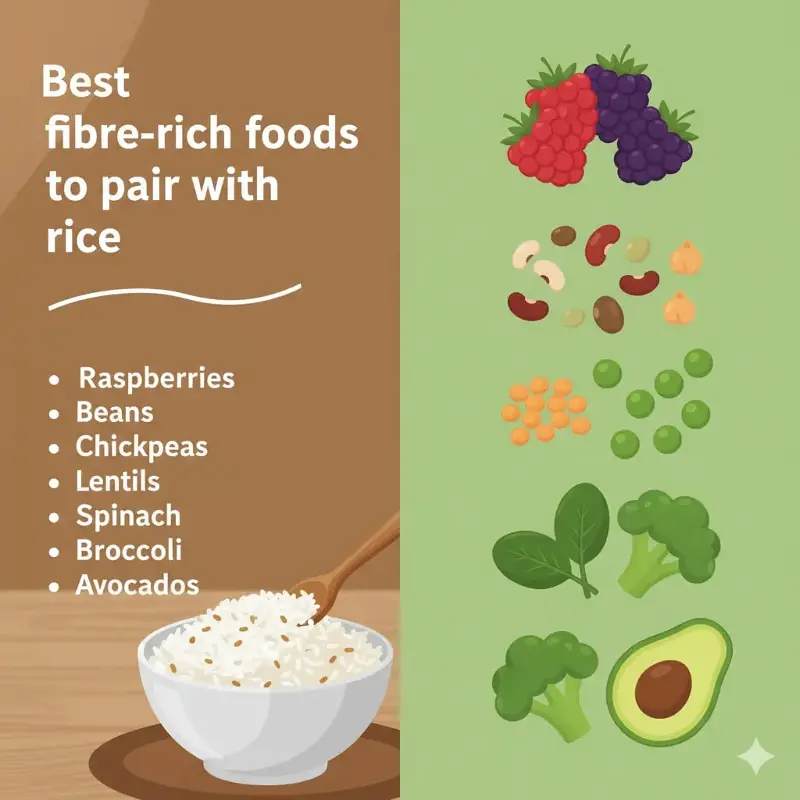 Best fibre-rich foods to pair with rice. 