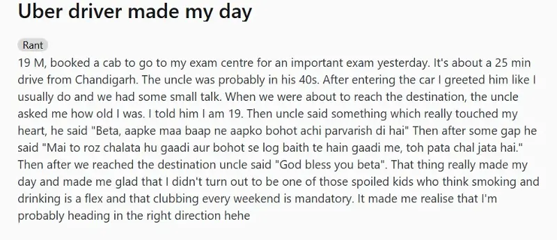 A post by a Reddit user. 