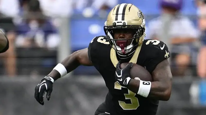 New Orleans Saints running back Travis Etienne Jr.